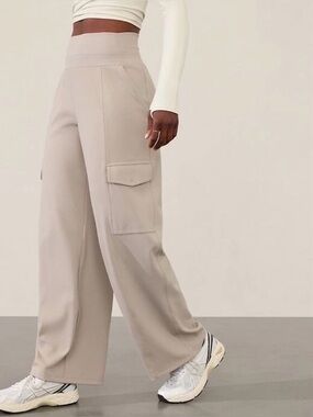 Athleta XXS Venice Cargo Wide Leg Pant High Rise Feather Pants NWT #411453